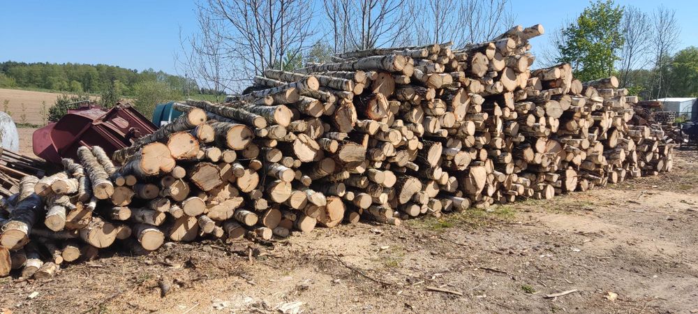 Drewno opałowe wałki metry kłoda Brzoza Olsza Grab Dąb Grube Dowóz !