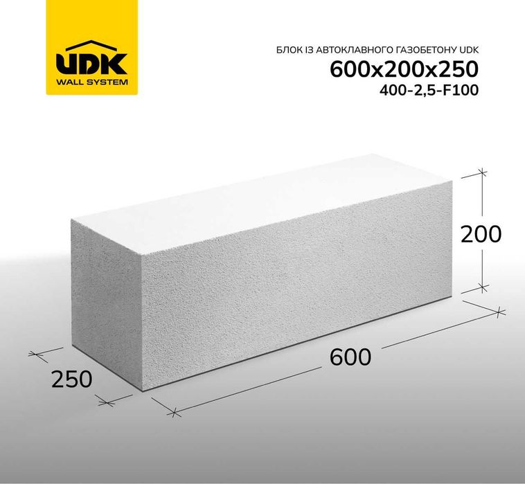 Газобетонні блоки UDK (газоблоки)