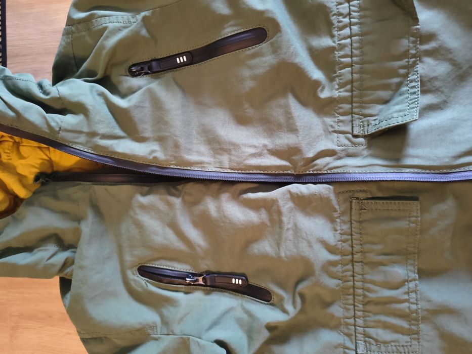 Kurtka Parka przejściowa  Cool Club 2 w 1 khaki i musztadowa rozmiar 116