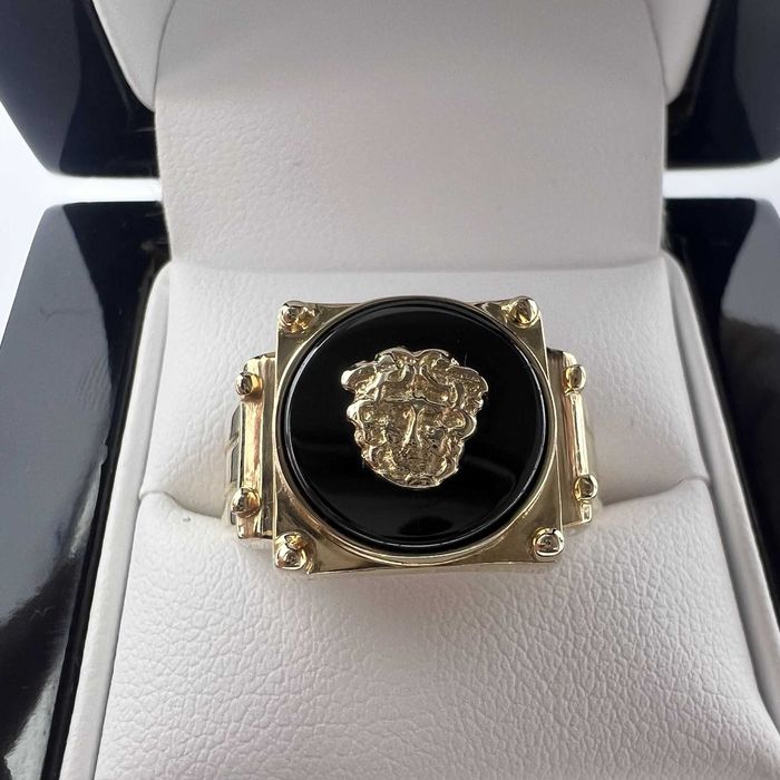 Wyjątkowy Złoty Sygnet Onyks P585 7,82g R20