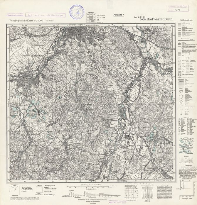 (Meßtischblatt) 1890 -1945  Reprint wszystkie arkusze map 1:25000.