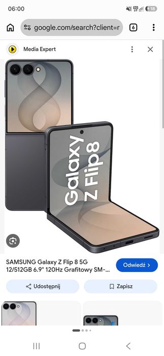 Telefon komórkowy  samsung galaxy Z flip8