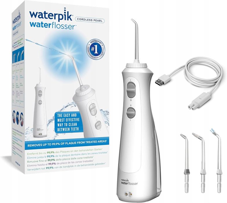 outlet irygator bezprzewodowy waterpik wp-13eu010 dentystyczny biały opis