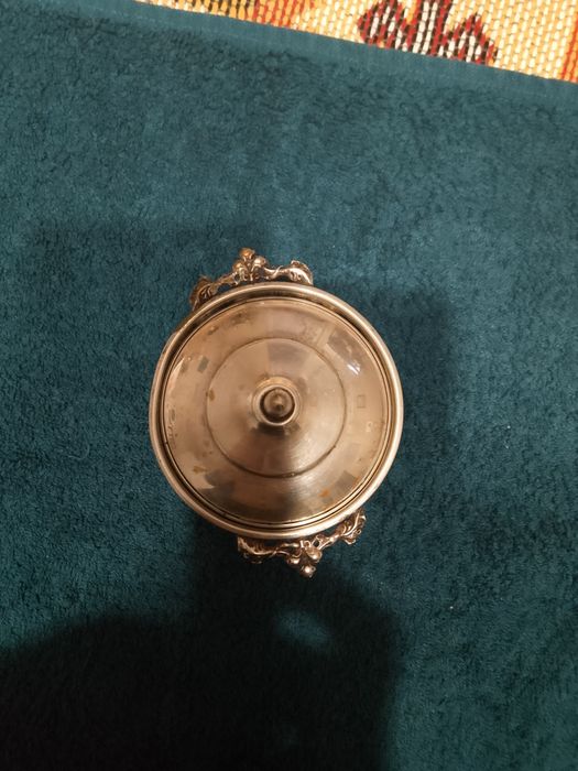 Vintage Piękna cukiernica i puzderka włoskie próba 800