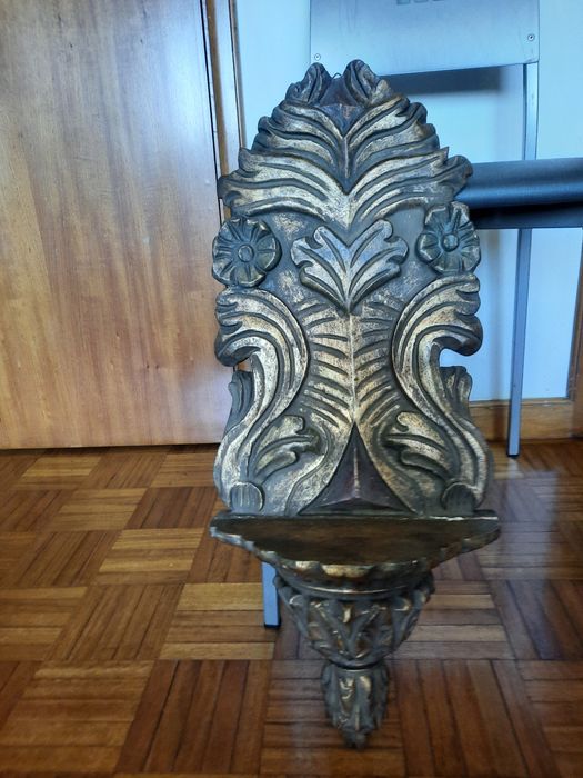 Aplique de parede em madeira - 57 cm