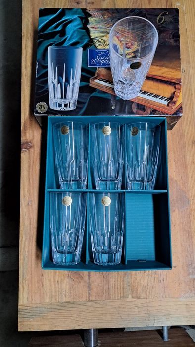 12 Copos + Jarro Cristal d'Arques