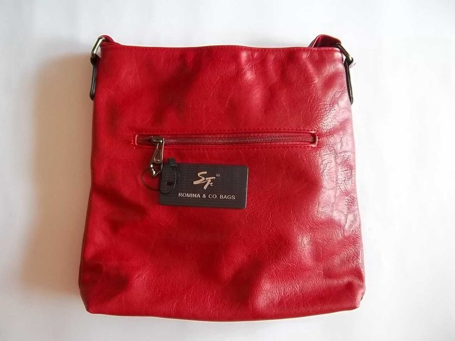 Torebka Romina damska czerwona listonoszka na pasek nowa!