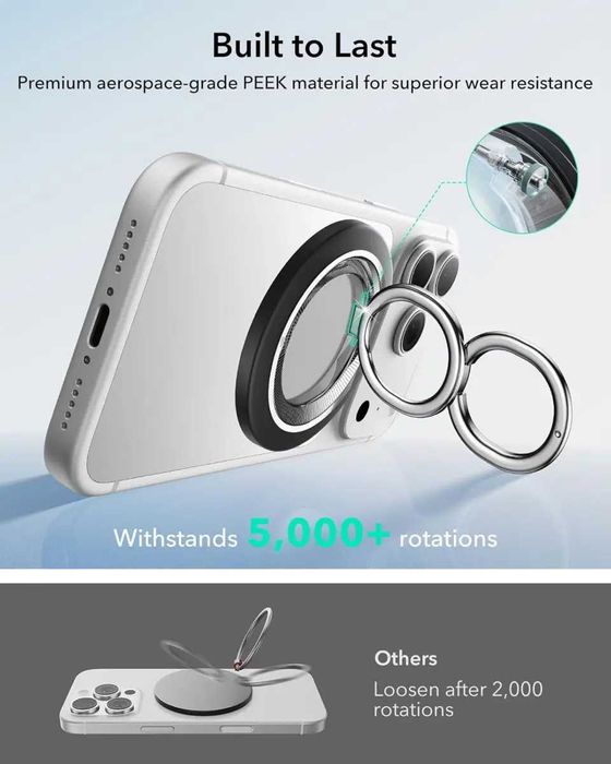 Магнитный держатель ESR Dual-side Magnetic Ring Holder/Stand Black