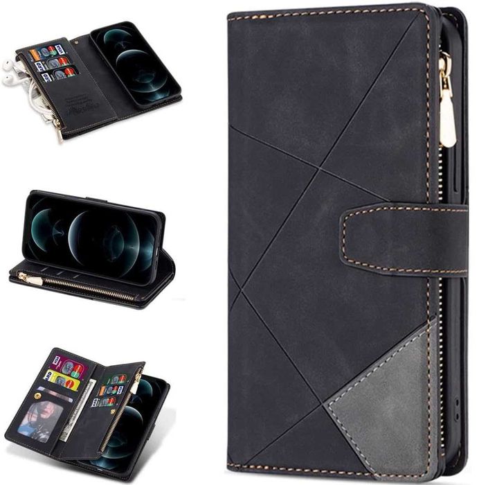 Etui do Apple iPhone SE 2022 5G/SE 2020 zapinane na zamek czarne