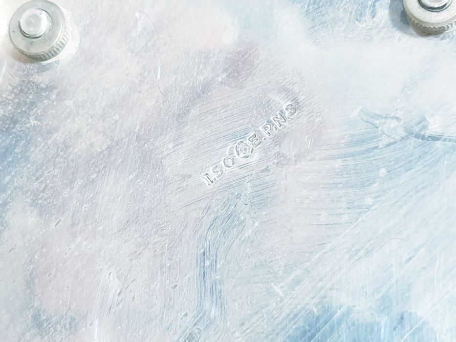 Lindissimimo antigo centro de mesa/taça - vidro com armação prateada