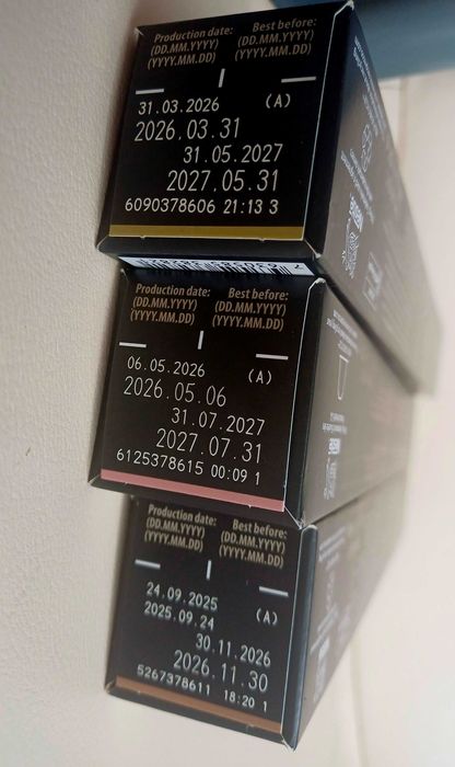 Trzy kapsułki Nespresso Original