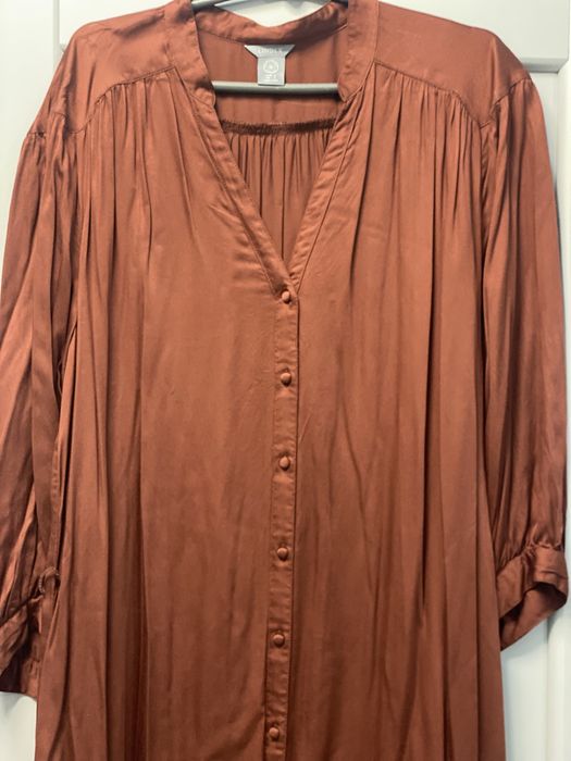 Легкое платье  рубашка в пол