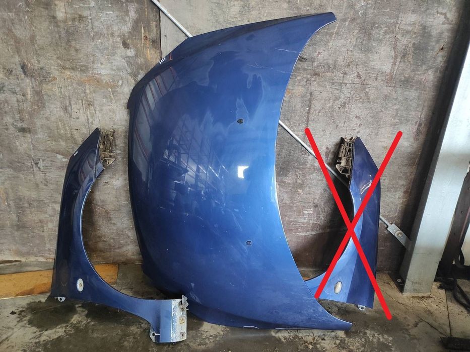 MASKA POKRYWA SILNIKA + BŁOTNIK PRAWY PRZÓD PEUGEOT 307 I EGED