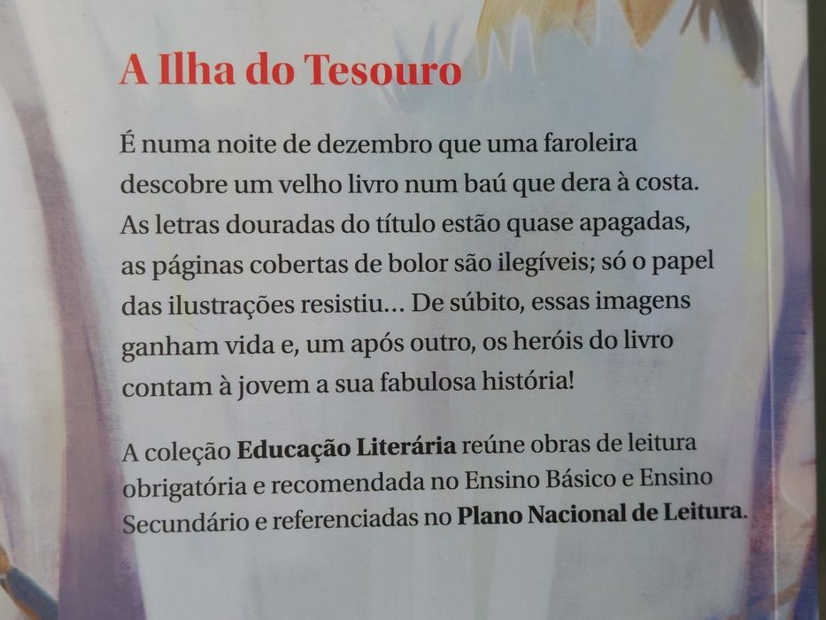 A Ilha do Tesouro de Robert L Stevenson do Plano Nacional de Leitura