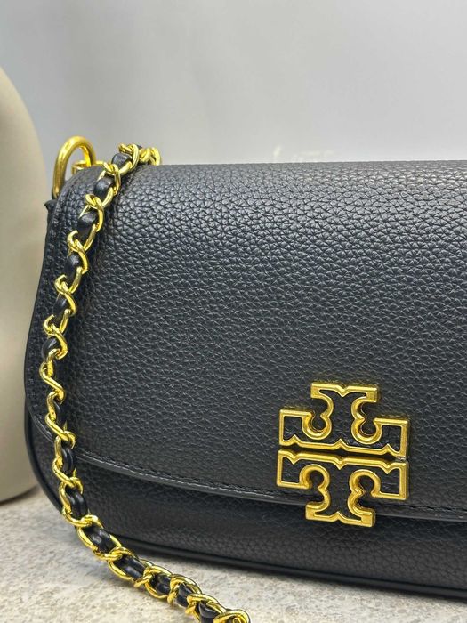 Шкіряна сумка Tory Burch Britten Crossbody Black / Тори Берч Оригинал