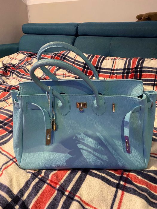 Torebka damska niebieska stan bardzo dobry