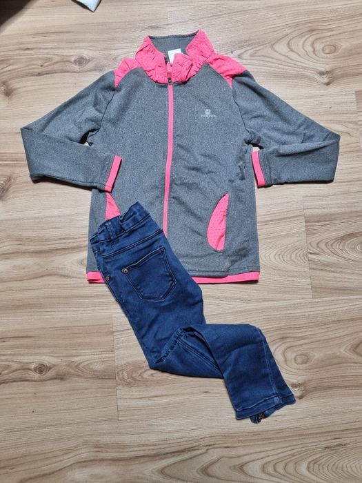 Bluza spodnie dziewczęce rozmiar 116 decathlon denim&co
