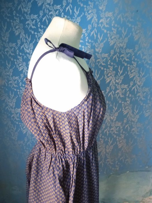 Vestido vintage alças com lacinhos