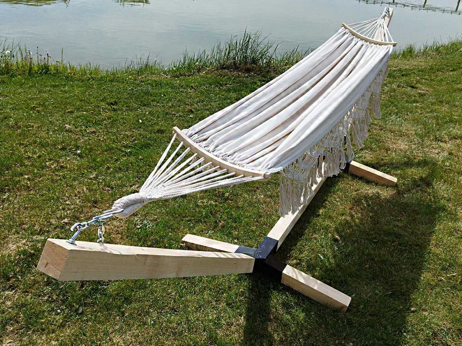 Zestaw Stelaż + Hamak 2os Boho komplet przenośny Comfort Zone 200 KG