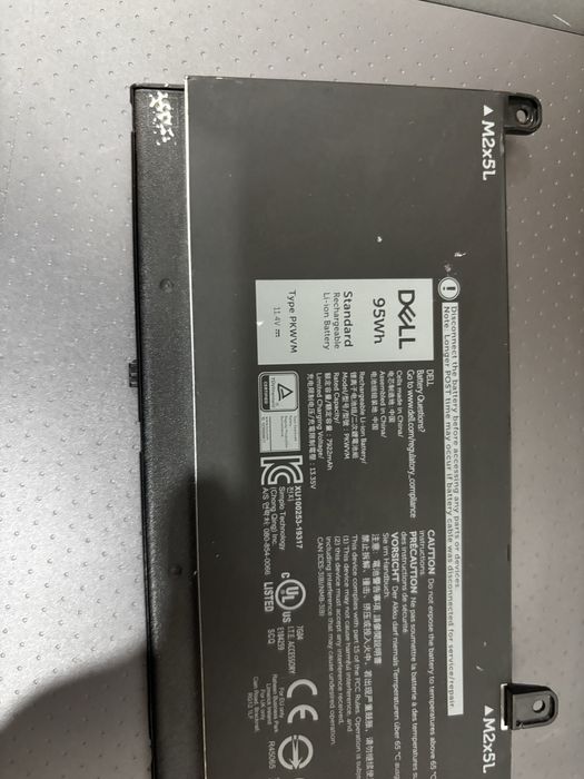 Оригінальна батарея Dell 7560 PKWVM до 5%знос Precision 7550 95Wh 7750