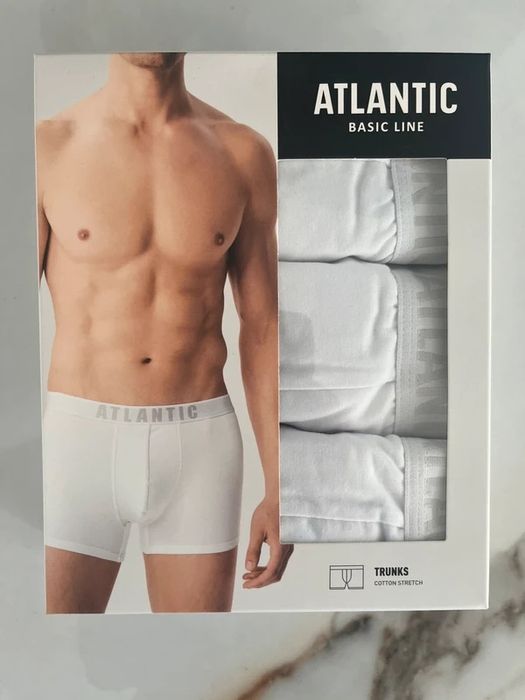 Bokserki Atlantic 3 pack białe-XXL