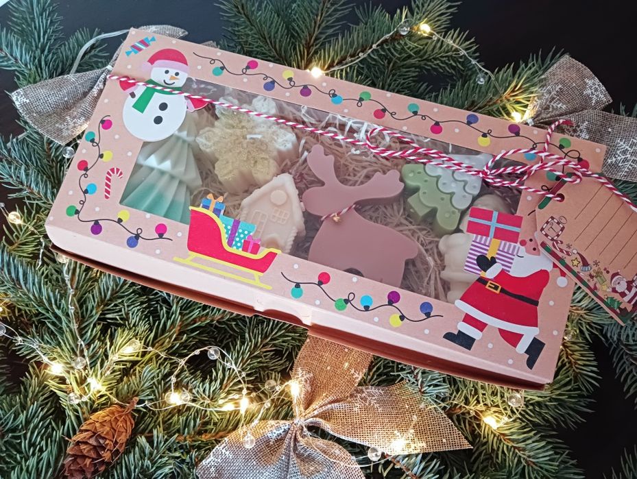 Duży box świece sojowe prezent 30cm