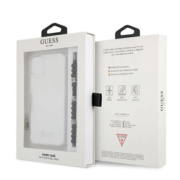 Etui Guess Black Pearl na iPhone 13 - przezroczyste