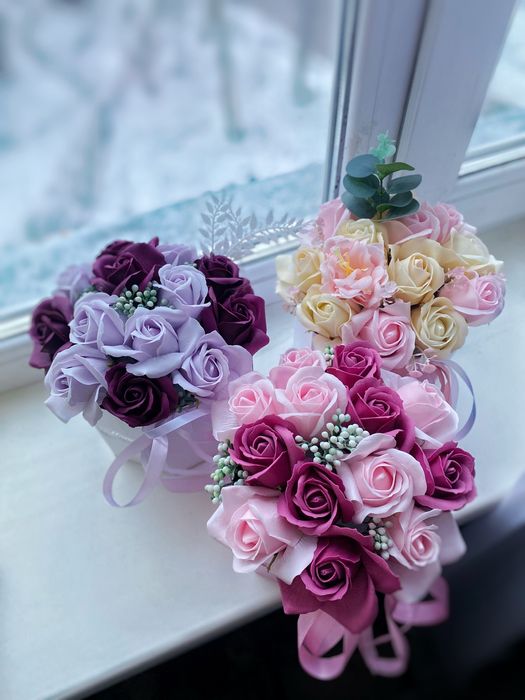 Квіти з мила/мильні букети/подарунок дівчині/мамі/троянди