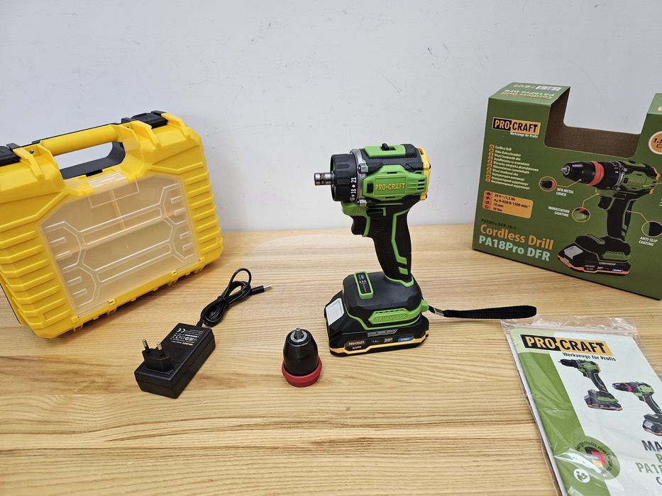 Шуруповерт ProCraft Pa18Pro DFR Съёмный патрон Кейс +Акб TURBO