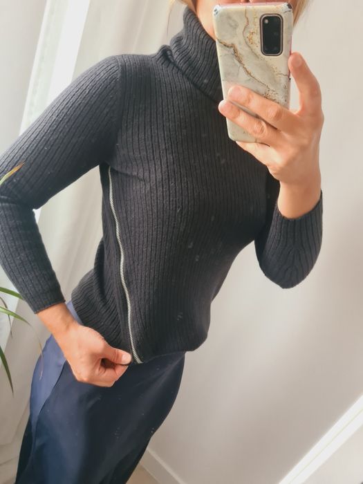 Szary golf z merynosów