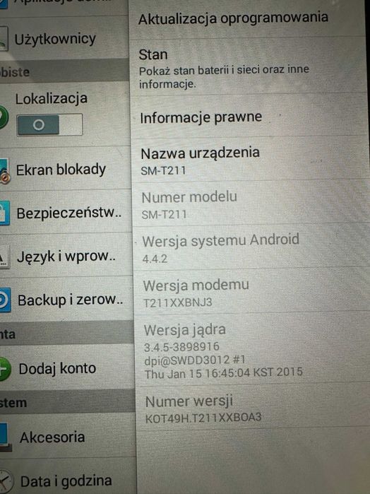 Tablet Samsung SM-T211