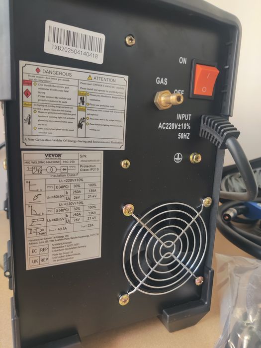 Aparelho de soldador 250 Amperes!  5 em 1  MIG MAG TIG SER FLUX. NOVO.