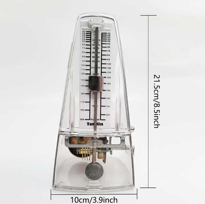 Метроном механічний (прозорий)