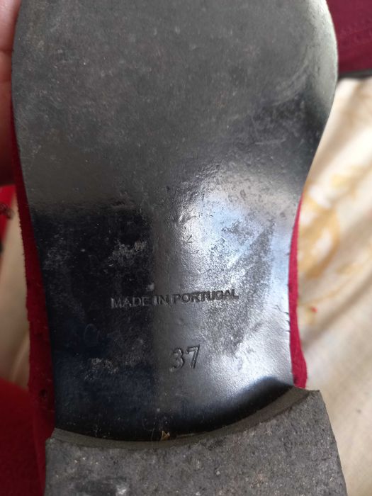 Botins bordeaux de pele - 37 - Lion Of Porches