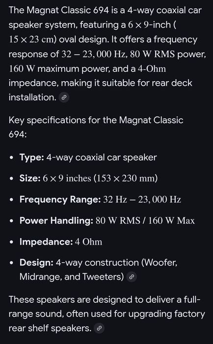Colunas Auto Magnat classic 694 de 4 vias