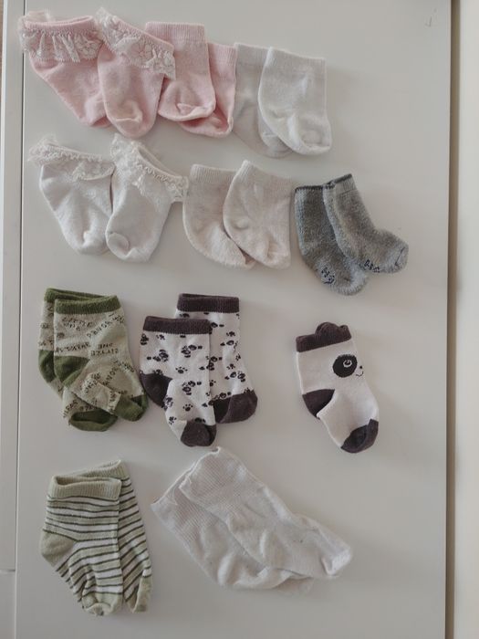 Zestaw 11 par prawie nowe skarpetek dla niemowląt