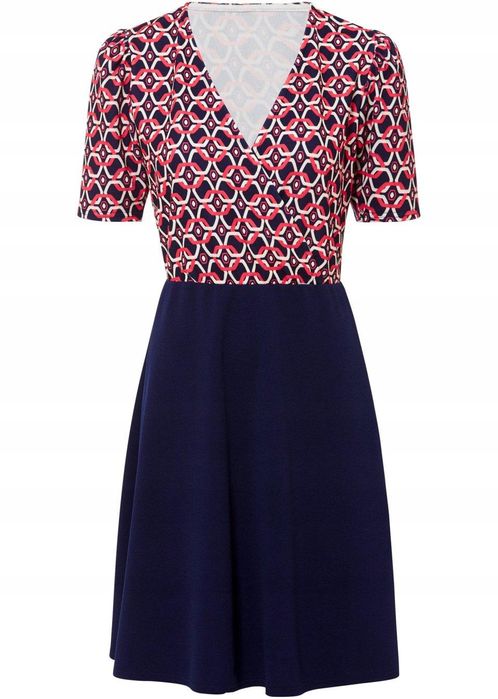 B.P.C sukienka granatowa nadruk ^44/46