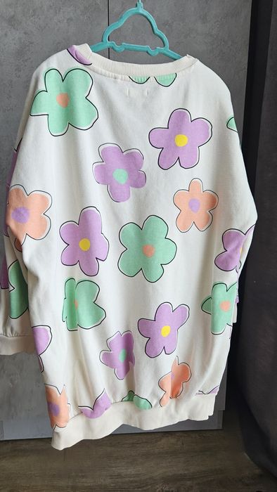 Плаття-світшот Next, 7 років, на флісі із квітковим принтом