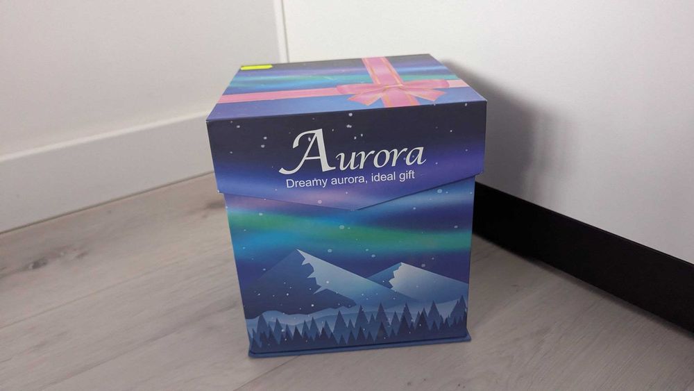 Нічник проектор Aurora WH-E22 LED лампа з пультом куб