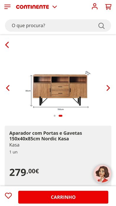 Aparador Estilo Nórdico KASA - 150x40x85cm