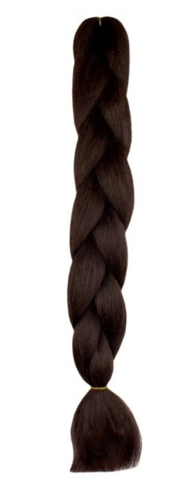 Włosy syntetyczne Ciemny brąz warkoczyki