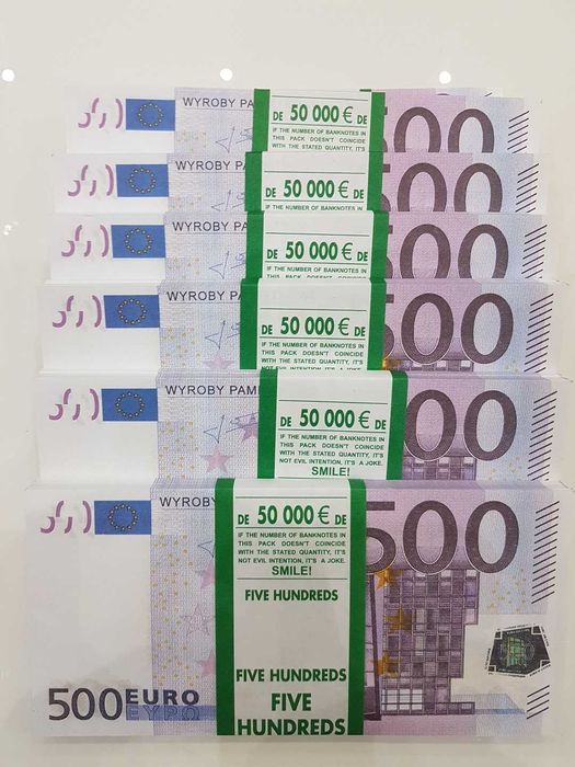 500 EURO plik 100szt. dwustronne edukacja, zabawa+GRATIS