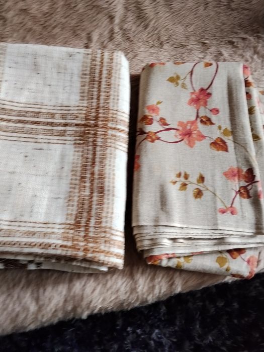 Serweta lniana w kwiaty 140/170