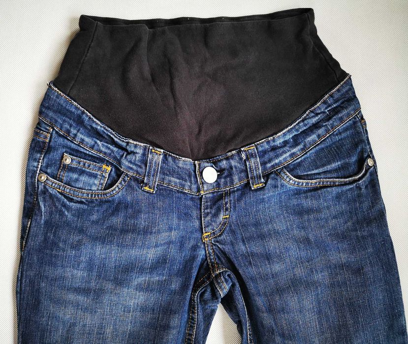 Jeansowe spodnie ciążowe, rozm. 38 / 170 cm