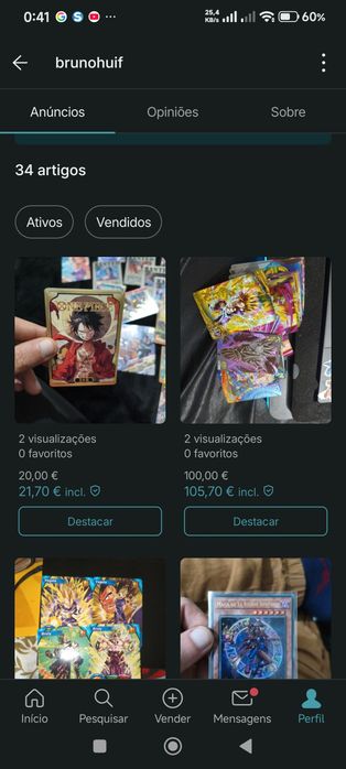 Lote de 24  cartas One piece nenhuma repetida