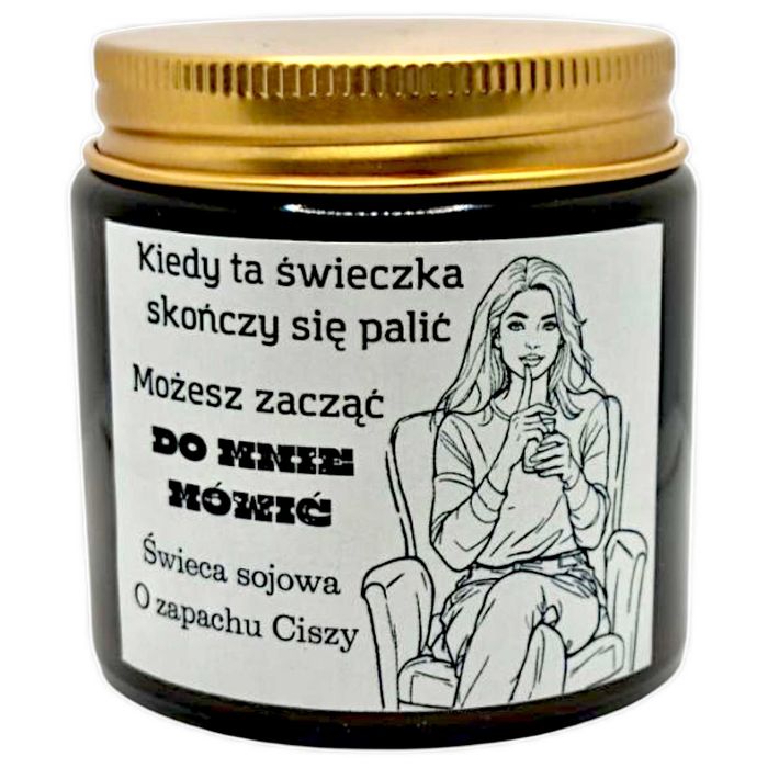 Świeca Sojowa o zapachu ciszy prezent dla przyjaciółki koleżanki
