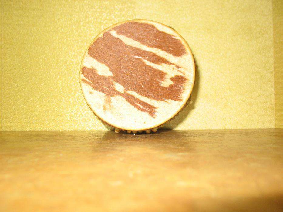 Барабан.Натуральная кожа.Коллекционный. 12см на 10.5см