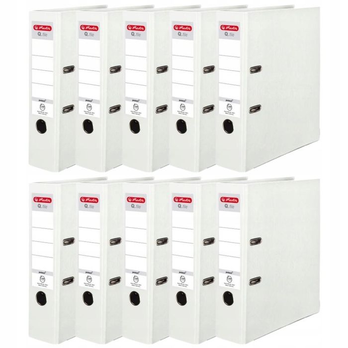 Segregator Herlitz A4 80mm 8cm Q.file Biały 10szt