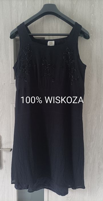 Mała Czarna/M&S Mode/100%Wiskoza/Roz 44/Boho/Koraliki