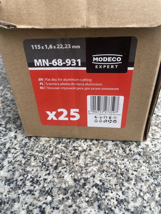 Tarcza modeco 115x1,6x22,23 aluminium stal